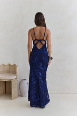 Love For You Mesh Maxi Dress Navy
