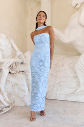 In Orbit Halter Maxi Dress Blue