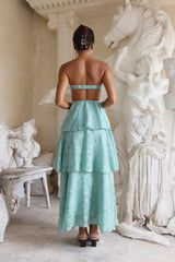 Know Your Heart Strapless Maxi Dress Sage