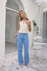 Sandy Skies Halter Top Beige