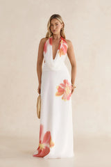 Orchid Oasis Maxi Dress White