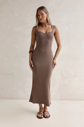 Martini Hour Midi Dress Chocolate