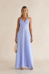 Have This Dance Halter Maxi Dress Blue