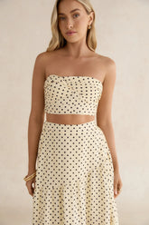 Shimmering Sands Polka Dot Crop Top Yellow