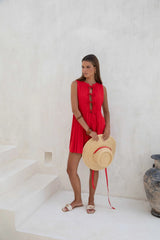 Citrine Delights Mini Dress Red