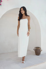 Moonlit Dance Maxi Dress White