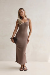 Martini Hour Midi Dress Chocolate