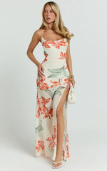 Talia Maxi Dress - Cowl Neck Low Back Dress in Vintage Orchid