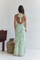 Dream Catchers Halter Maxi Dress Green