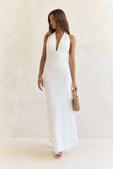 Chic By Day Halter Maxi Dress White