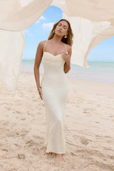 Counting The Seconds Lace Mesh Maxi Dress Yellow