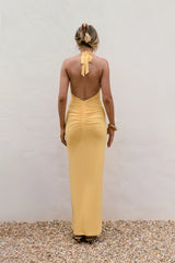 Meadow Daze Halter Maxi Dress Peach