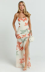 Talia Maxi Dress - Cowl Neck Low Back Dress in Vintage Orchid