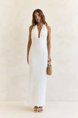 Chic By Day Halter Maxi Dress White