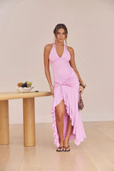 Different Paths Halter Maxi Dress Lilac