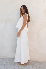 Glass Hearts Maxi Skirt White