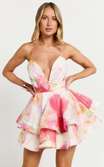 Amalie The Label - Felicity Plunge Tiered Mini Dress - Int
