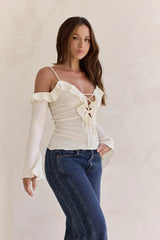 Tonic Of Dreams Long Sleeve Top Cream