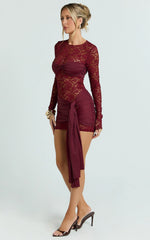 Lioness - Midnight Mini Dress - In Garnet