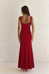Spring In The Clouds Maxi Dress Burgundy