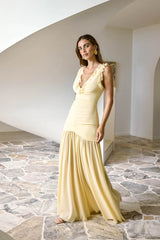 Luxe Lady Glow Maxi Dress Yellow