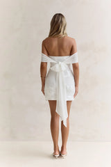 Forevermore Mesh Off Shoulder Mini Dress White