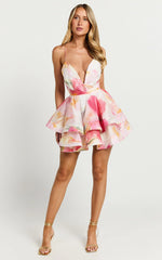 Amalie The Label - Felicity Plunge Tiered Mini Dress - Int
