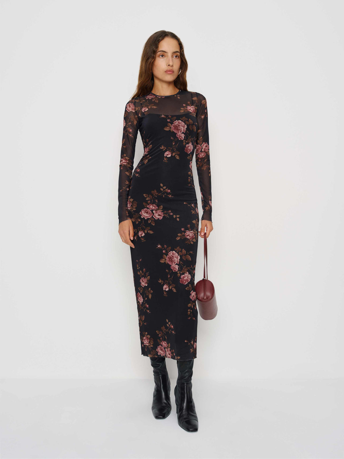 Rene Mesh Knit Dress