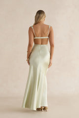 Wish From An Angel Satin Maxi Dress Sage