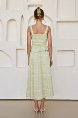 Wishing For Romance Midi Skirt Sage