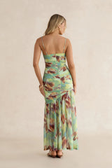 Botanica Mesh Maxi Dress Green