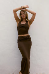 Jeni Maxi Skirt Brown