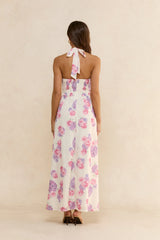 Hydrangea Haven Halter Maxi Dress Floral