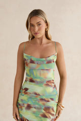 Botanica Mesh Maxi Dress Green