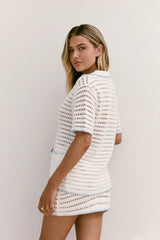 Avalon Knit Mini Skirt Blue