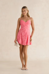 Truth Untold Mini Dress Coral