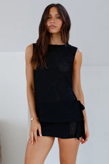 Enamoured Vest Top Black
