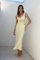 On A Cloud Lace Maxi Dress Yellow