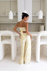 Radiant Romances Satin Set Yellow